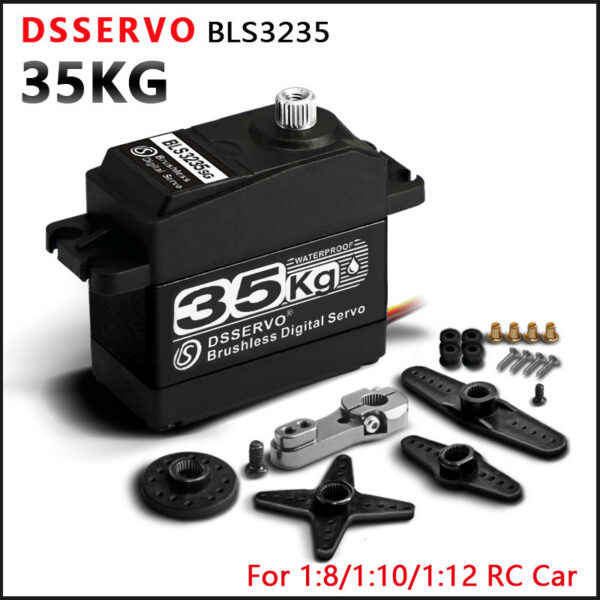 DSSERVO BLS3235 black brushless servo, 35kg class, for 1:8 1:10 and 1:12 RC cars