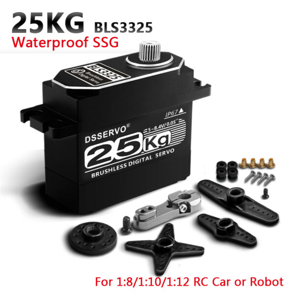 DSSERVO BLS3325 all-metal brushless servo 25kg class for 1:8 1:10 and 1:12 RC cars