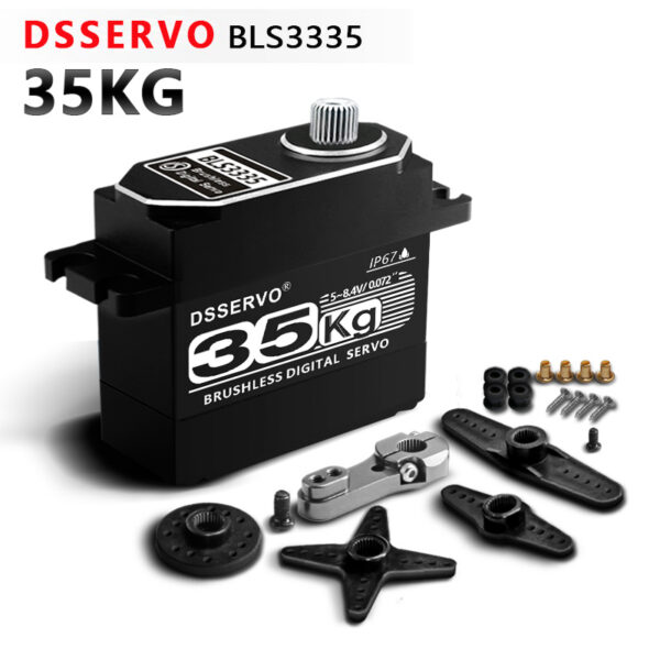 DSSERVO BLS3335 black 35kg-class all-metal brushless servo for 1:8 1:10 and 1:12 RC cars