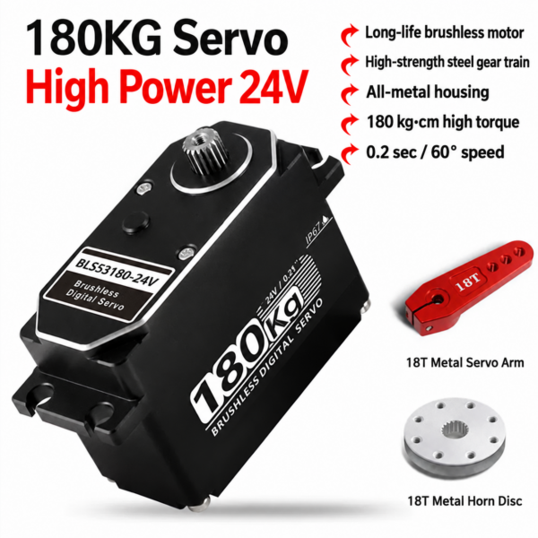 English BLS53180 24V product image with metal arm and horn disc